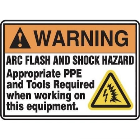 Accuform ANSI WARNING SAFETY SIGN ARC FLASH MELC362VS MELC362VS